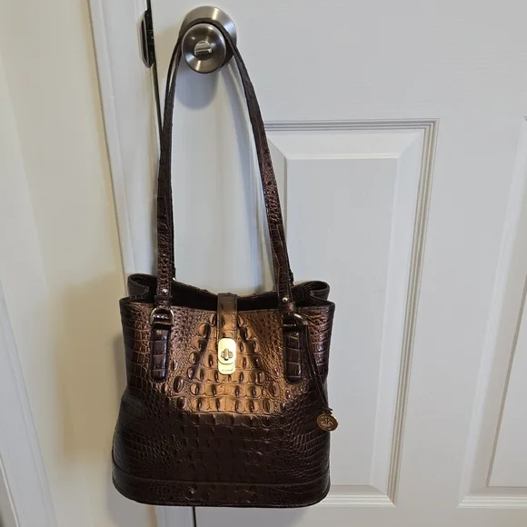 NWT BRAHMIN FIORA SHOULDER BAG IN GANACHE OMBRE MELBOURNE. - Picture 8 of 16